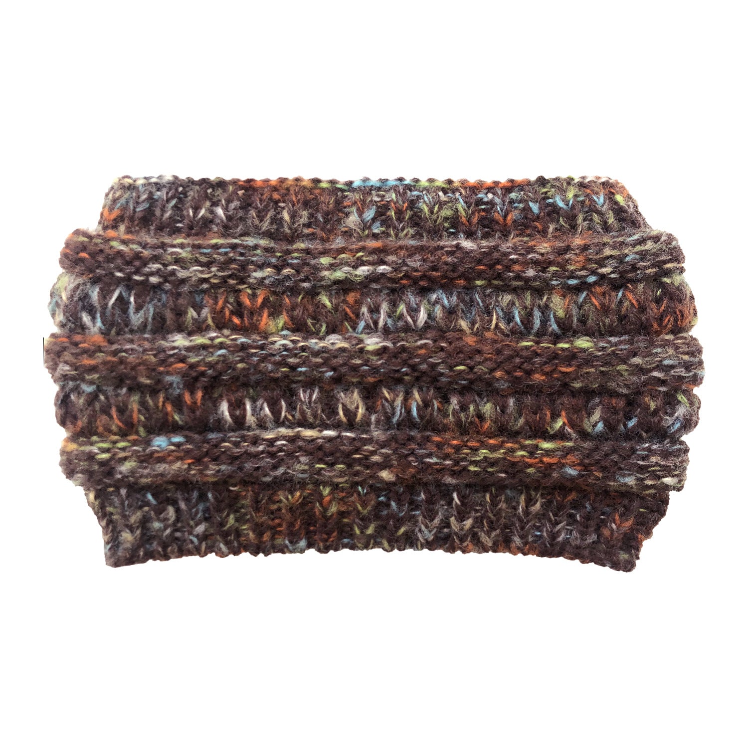 Wholesale 3pcs Plush wool knitted colorful ponytail headband pullover hat